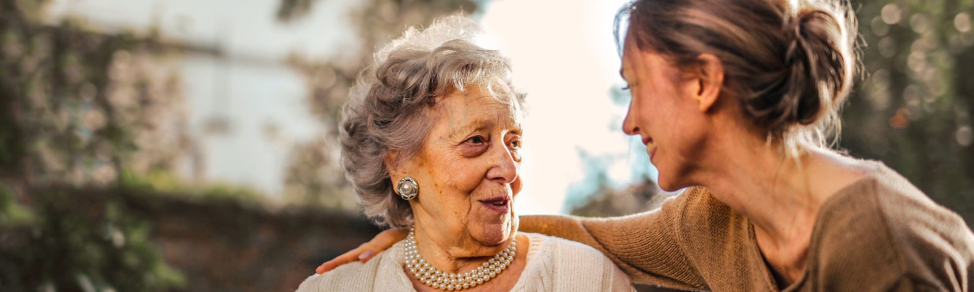 Elderly Woman With Daughter